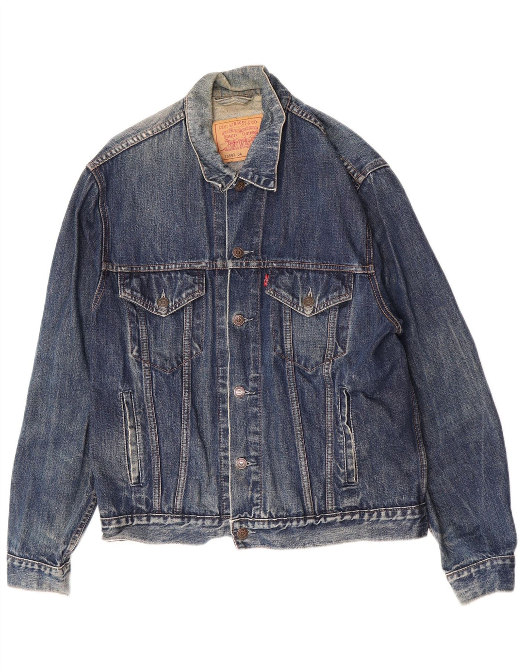 Levi's Mens 70503 Chaqueta Vaquera UK 40 Grande Algodón Azul