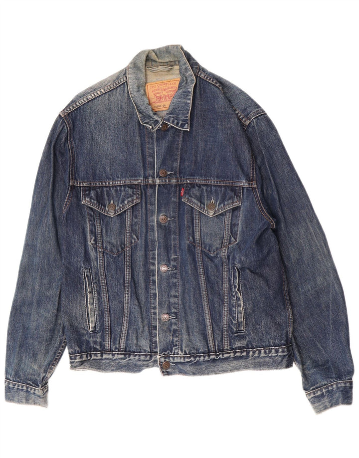 Levi's Mens 70503 Chaqueta Vaquera UK 40 Grande Algodón Azul