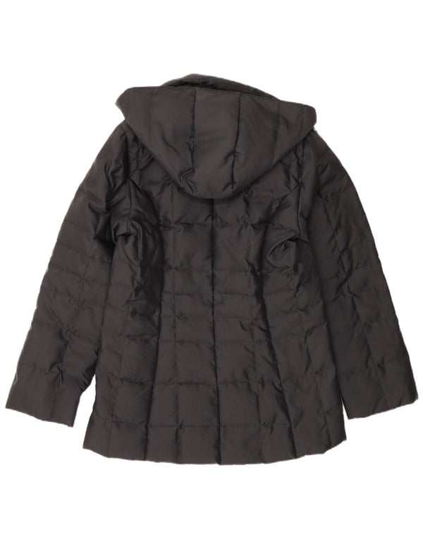 Sergio Tacchini Womens Hooded Padded Jacket UK 6 XS Black Polyamide