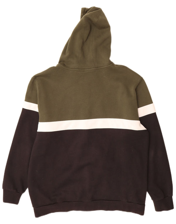 Adidas Pull à capuche zippé pour homme XL en coton color block vert