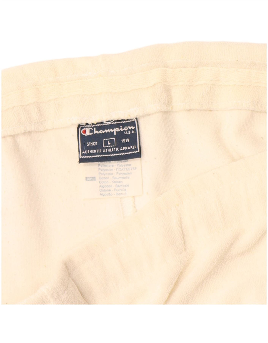 Champion Womens Sport Shorts UK 14 Large  Beige Polyester