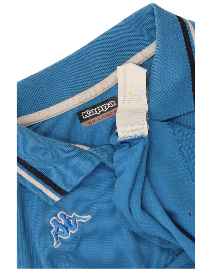 Kappa Mens Polo Shirt 2XL Blue Cotton