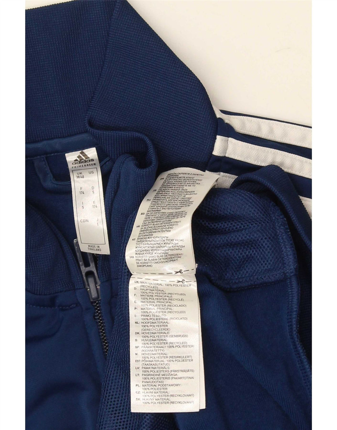 Adidas Veste de survêtement pour homme UK 38/40 Bleu marine moyen Polyester