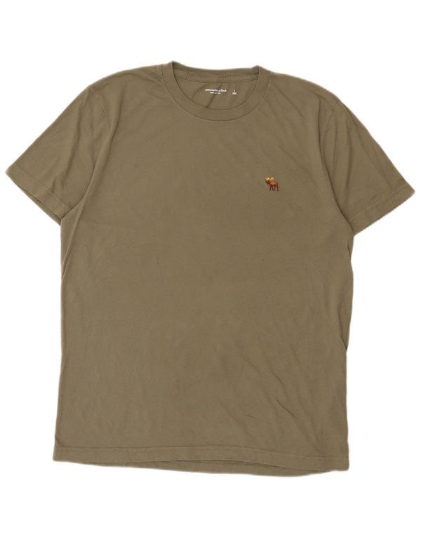 Abercrombie & Fitch T-Shirt Homme Haut Large Kaki Coton