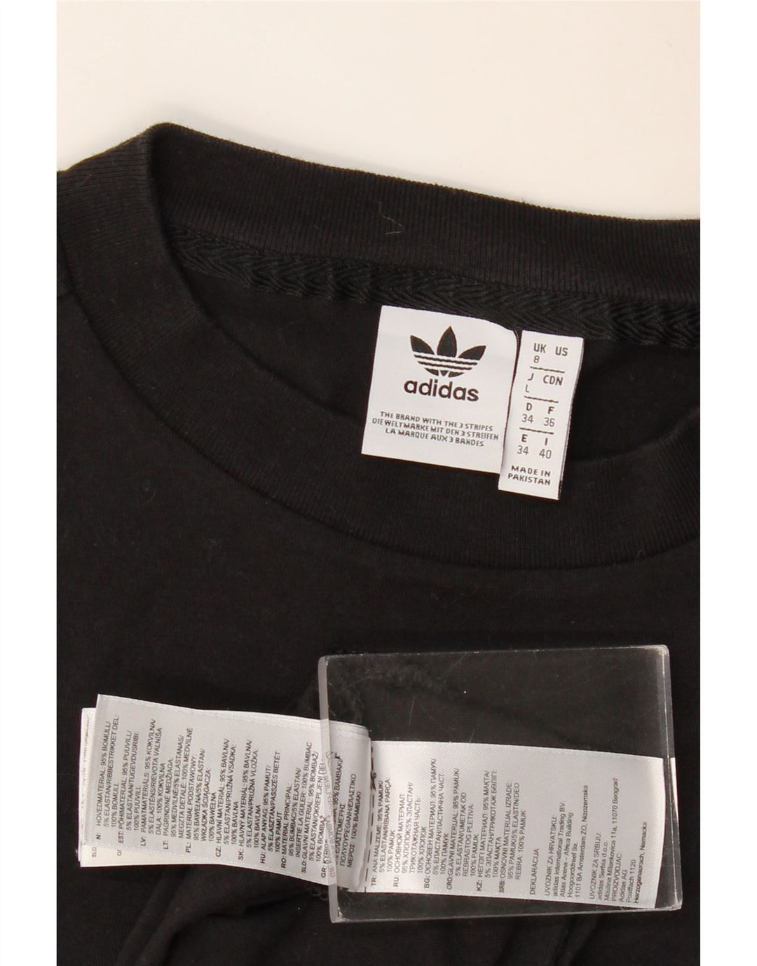 Adidas Womens Graphic Vest Top UK 8 Small Black Cotton