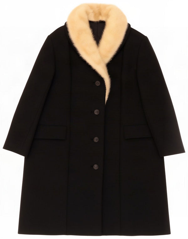 Abrigo vintage para mujer UK 44 Large Black