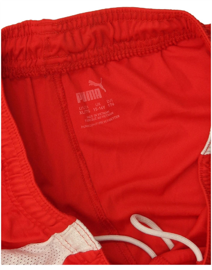 Puma Boys Sport Shorts 15-16 Years  Red Colourblock