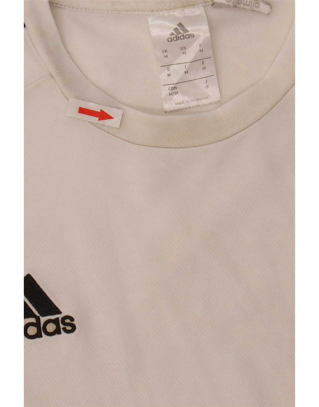 Adidas Mens Climalite T-Shirt Top Medium White Colourblock Polyester