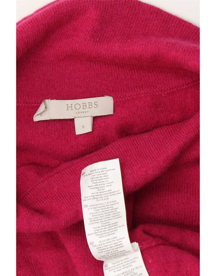 Hobbs Womens Roll Neck Jumper Sweater UK 10 Small Pink Wool