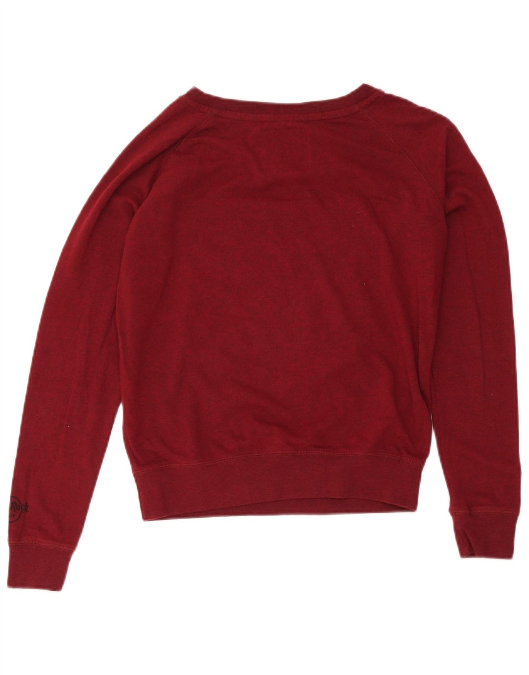 Hard Rock Cafe Dame Phoenix Sweatshirt Jumper UK 14 Medium Burgundy