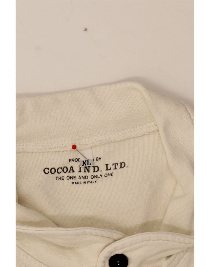 VINTAGE Mens Graphic T-Shirt Long Sleeve XL White Vintage Vintage and Second-Hand Vintage from Messina Hembry 