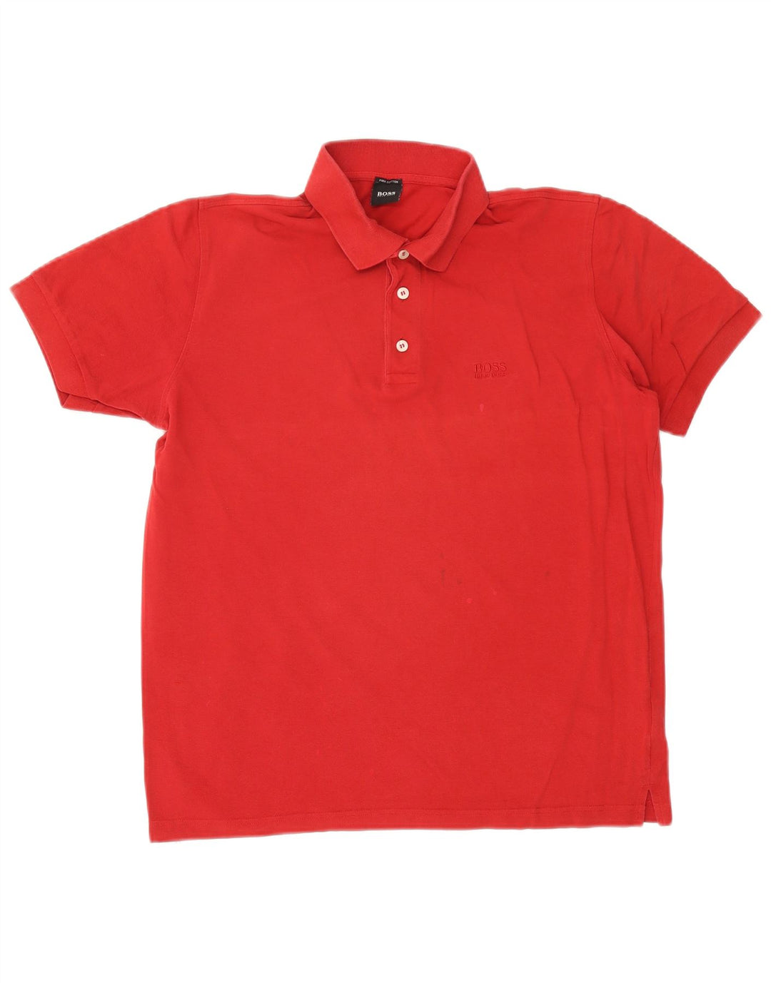 Polo da uomo Hugo Boss in cotone rosso medio