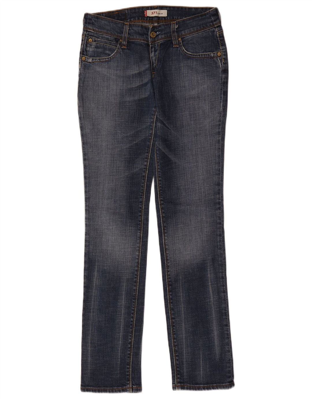 Levi's Dame 571 Slim Jeans W29 L34 Blå Bomuld