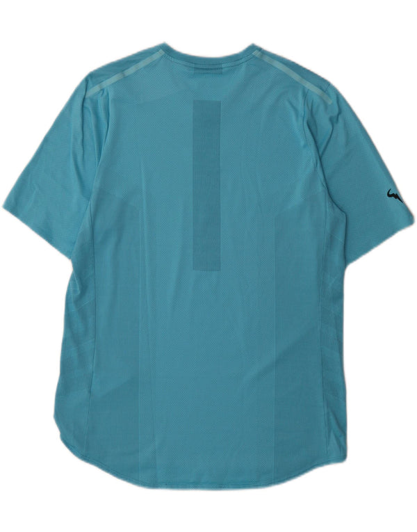 Nike Herren Dri Fit T-Shirt Top Large Blau Polyester