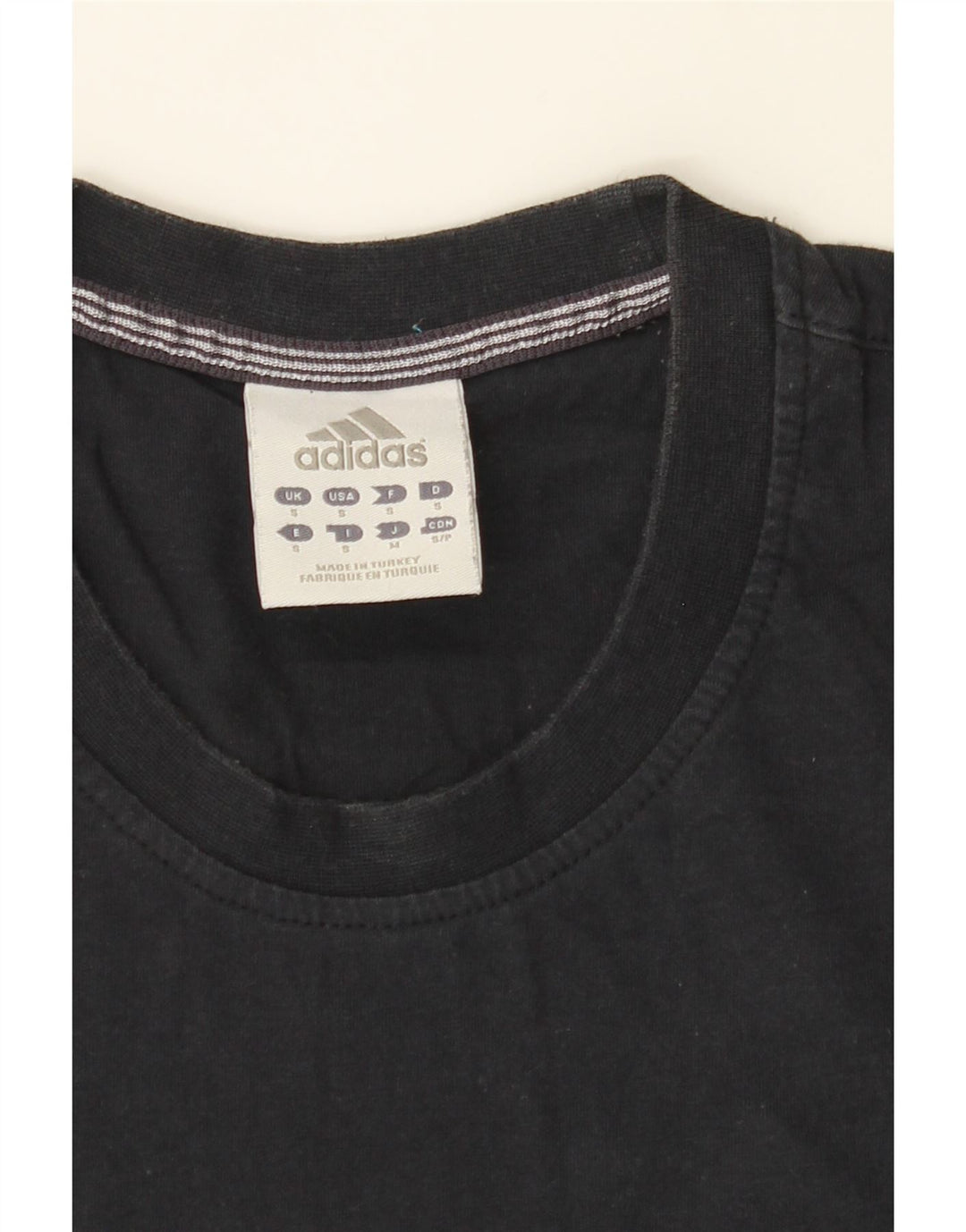 ADIDAS Mens T-Shirt Top Small Black Cotton Vintage Adidas and Second-Hand Adidas from Messina Hembry 