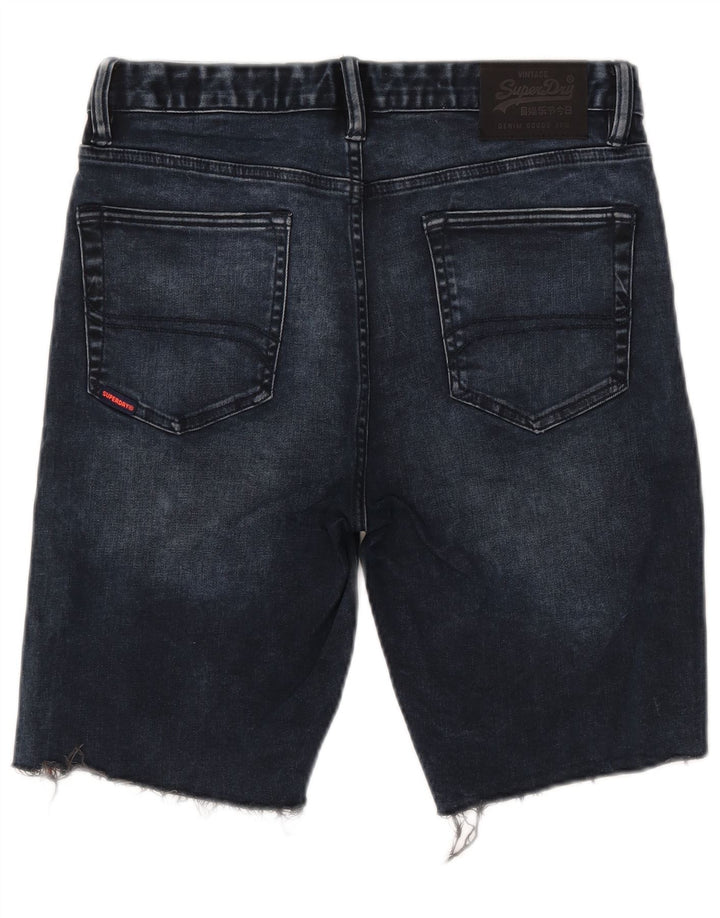 Superdry Mens Denim Shorts W32 Medium Navy Blue Cotton