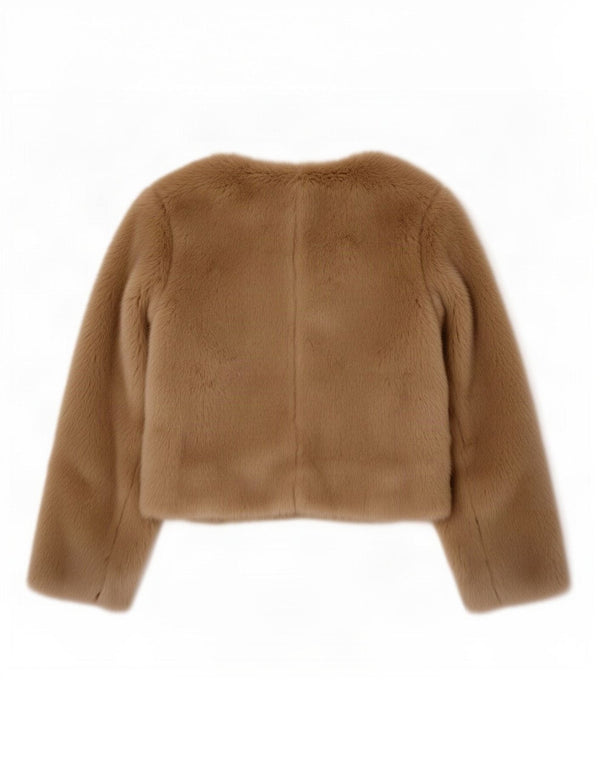 Chaqueta corta de piel sintética para mujer Glamorous UK 10 Small Beige Poliéster
