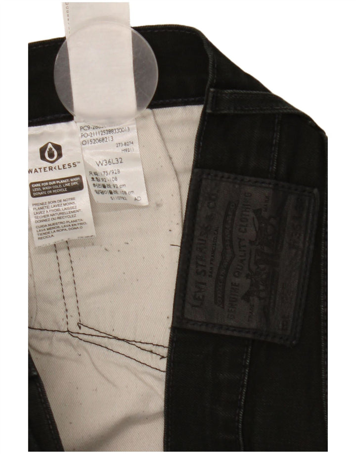 Levi's Mens Skinny Jeans W36 L32 Black Cotton