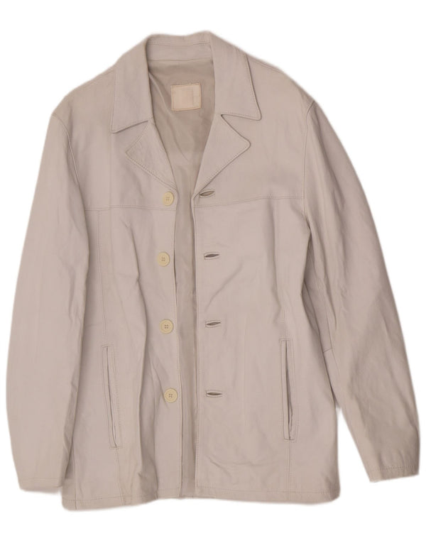 Vintage dame læderjakke UK 10 Small White