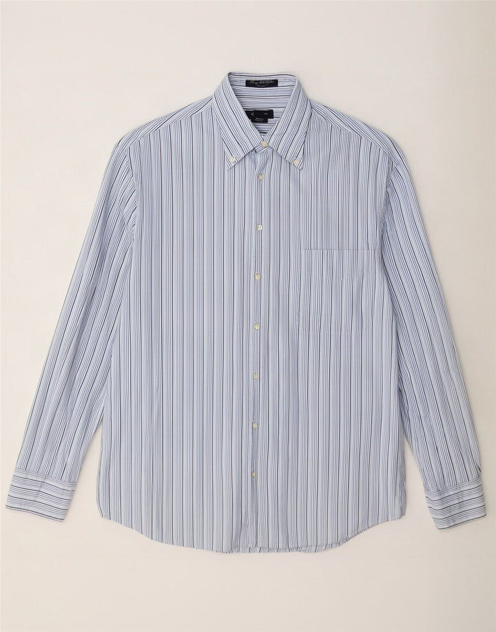 Gant Mens Shirt Large Blue Striped Cotton