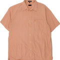 IZOD Mens Short Sleeve Shirt Large Orange Check Cotton Vintage Izod and Second-Hand Izod from Messina Hembry 
