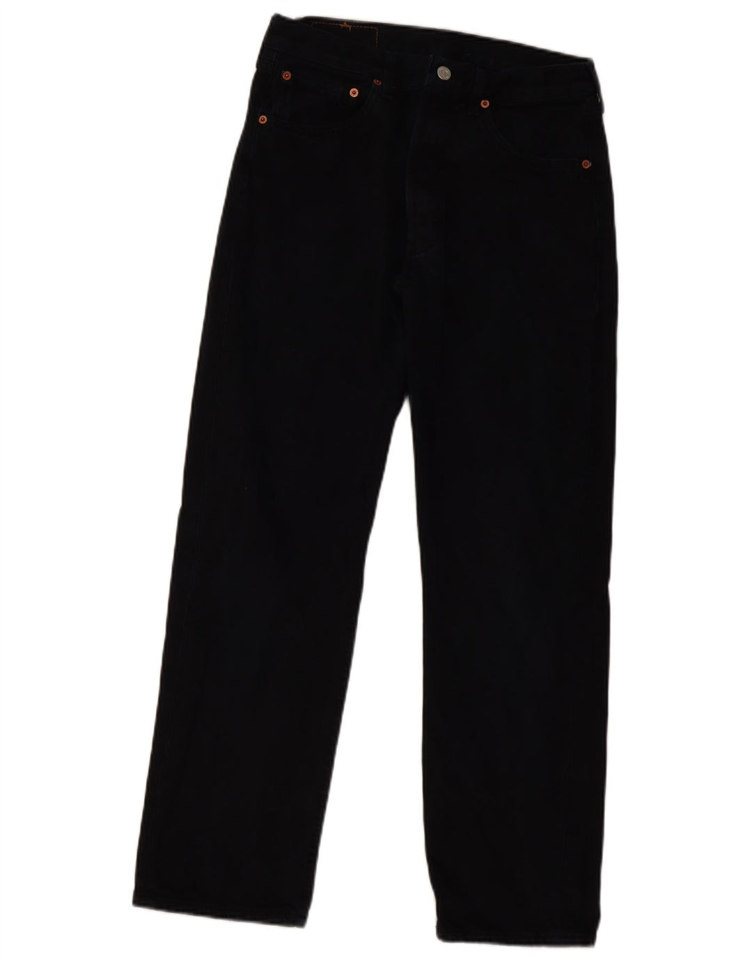 Levi's Womens 501 Straight Jeans W32 L30 Black Cotton