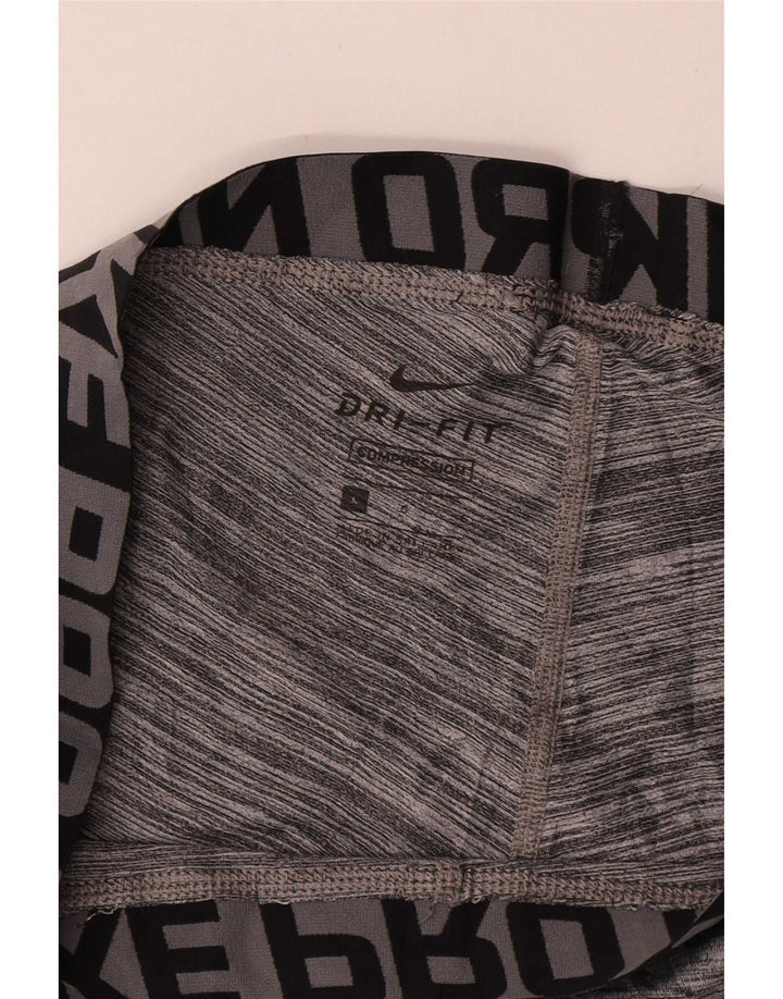 Nike Mens Dri Fit Graphic Leggings Large  Grey Flecked