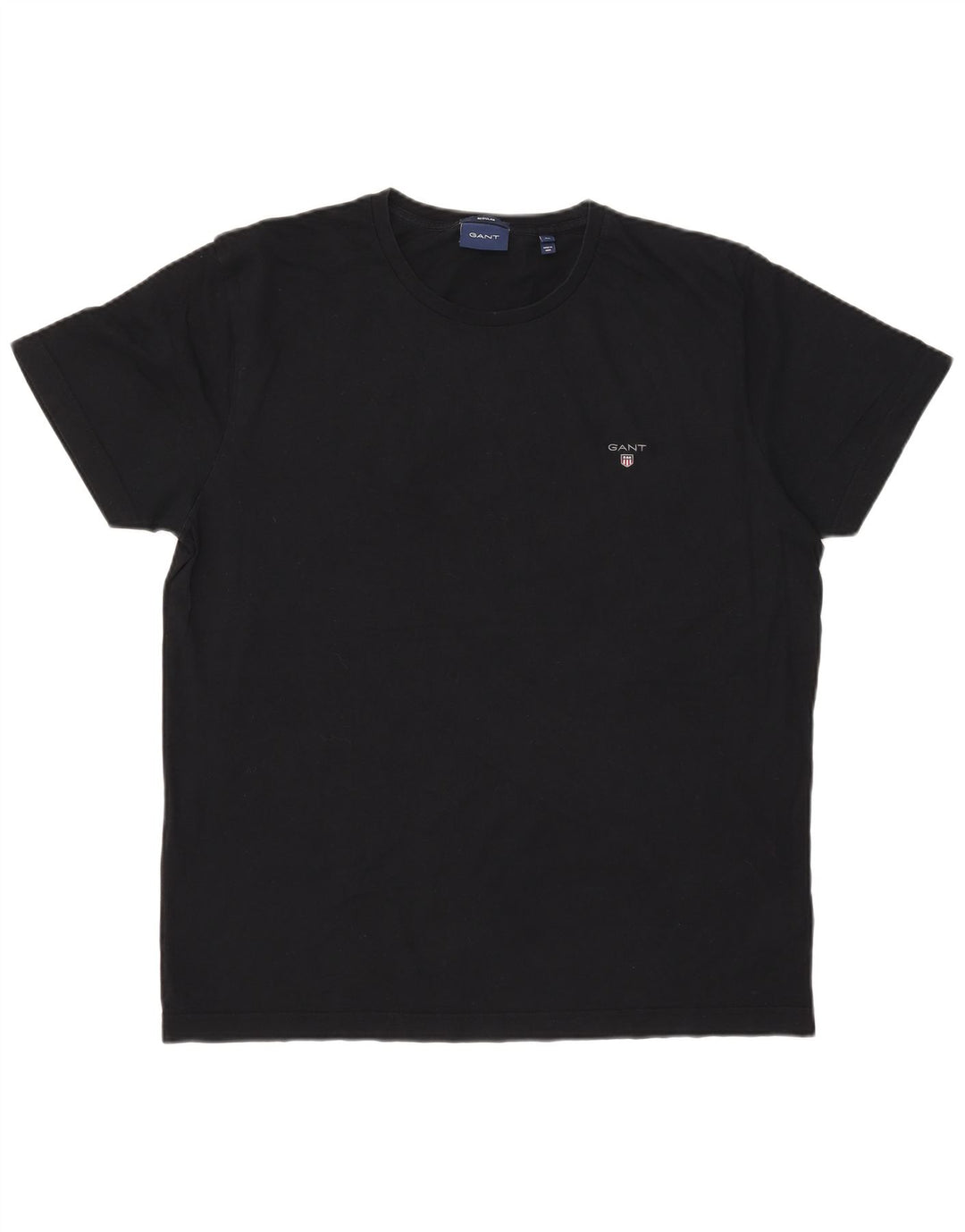 Gant Herre Regular T-Shirt Top XL Sort Bomuld