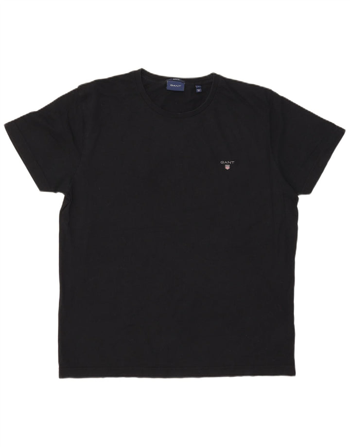 Gant Herre Regular T-Shirt Top XL Sort Bomuld