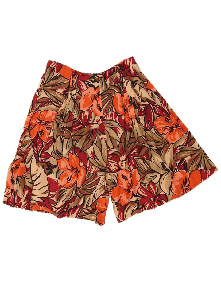 Vintage Womens Cullotes Bermuda Shorts W30 Medium Multicoloured Floral