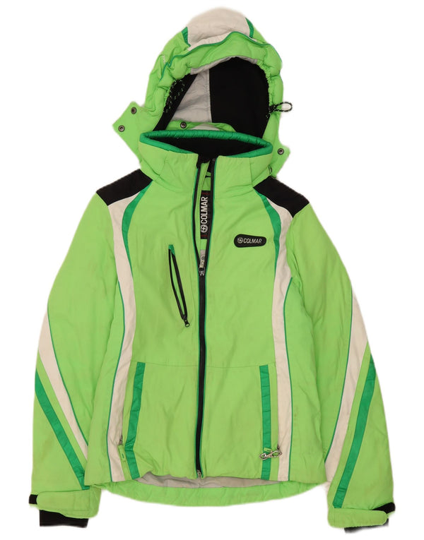 Colmar Chaqueta De Esquí Extragrande Con Capucha Para Mujer IT 40 XS Verde Colorblock