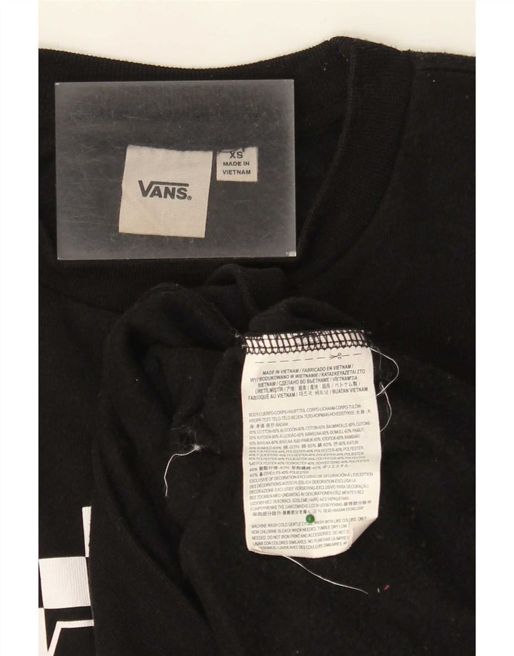 Vans Mens Graphic Sweatshirt Jumper XS Black Geometric Cotton