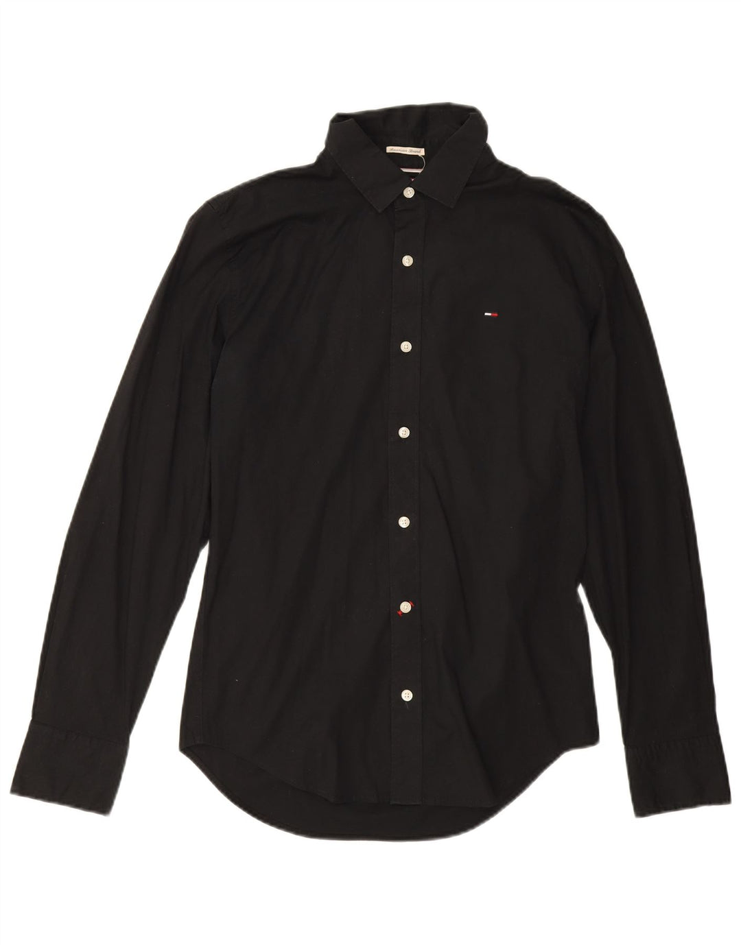 Tommy Hilfiger Herrenhemd Mittelschwarze Baumwolle