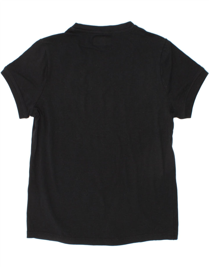 KAPPA Womens T-Shirt Top UK 12 Medium Black Cotton Vintage Kappa and Second-Hand Kappa from Messina Hembry 