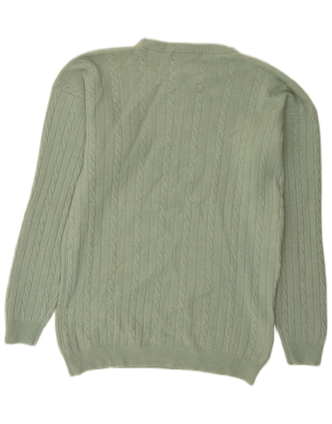 Free Style Mens Crew Neck Jumper Sweater Large Green Wool