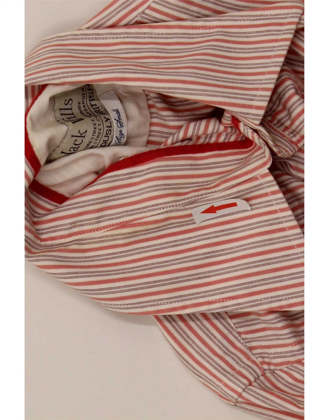 Jack Wills Mens Shirt Small Red Striped Cotton