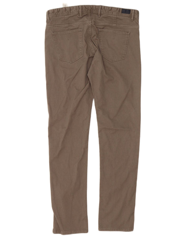 Massimo Dutti Pantalones Casuales Slim Fit para Hombre EU 42 Large W32 L32 Gris Algodón