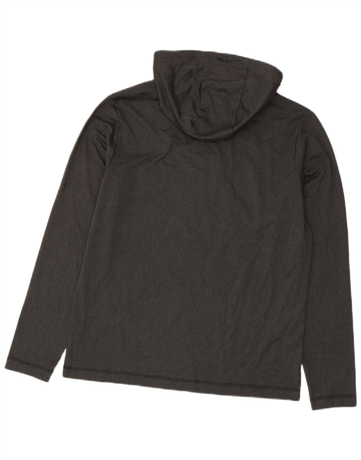 Adidas Herren-Kapuzenoberteil, langärmelig, mittelgraues Polyester