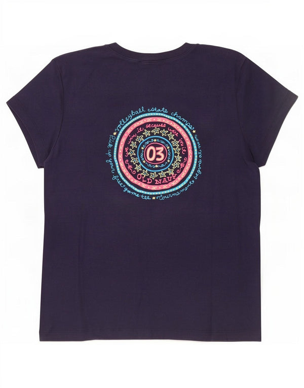T-shirt grafica da donna Old Navy Top UK 14 grande cotone blu