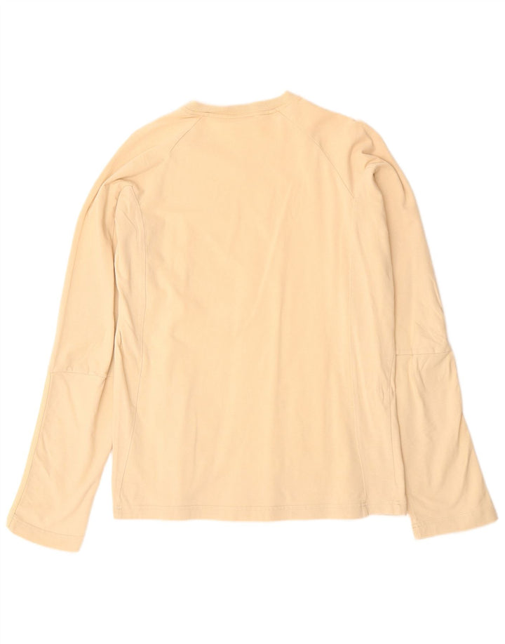ADIDAS Mens Top Long Sleeve Medium Beige Cotton