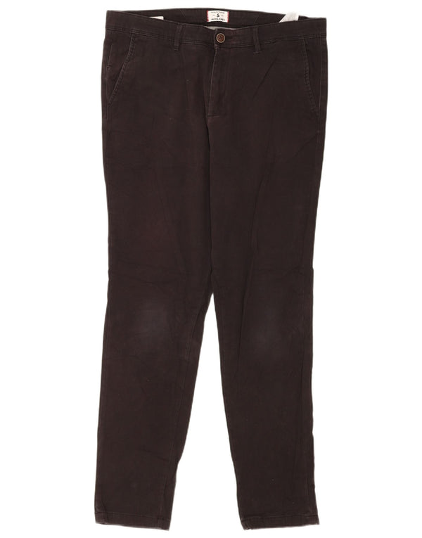 Jack & Jones Mens Slim Chino Pantalones W34 L32 Algodón Negro