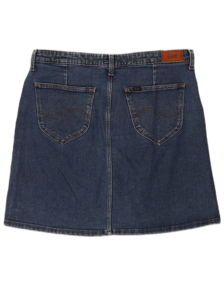 Fusta de blugi pentru femei LEE W31 bumbac albastru mediu