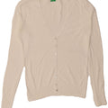 BENETTON Womens Cardigan Sweater UK 14 Medium White Vintage Benetton and Second-Hand Benetton from Messina Hembry 