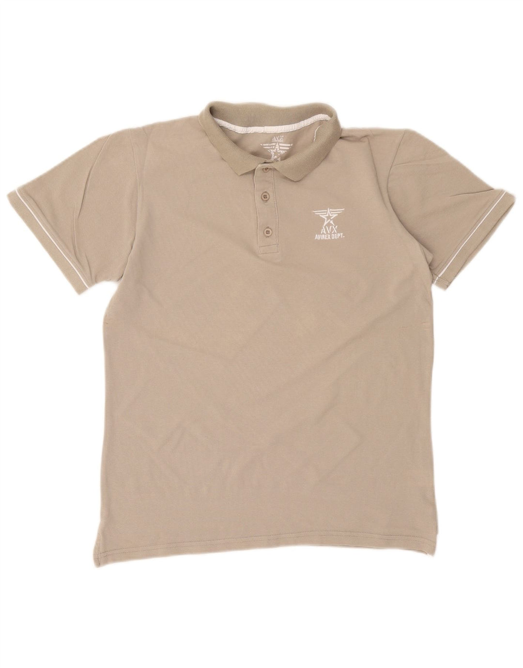 Avirex Womens Polo Shirt UK 12 Medium Grey Cotton