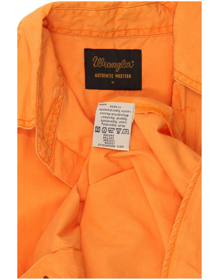 Wrangler Herren Kurzarmhemd Mittelorange Baumwolle