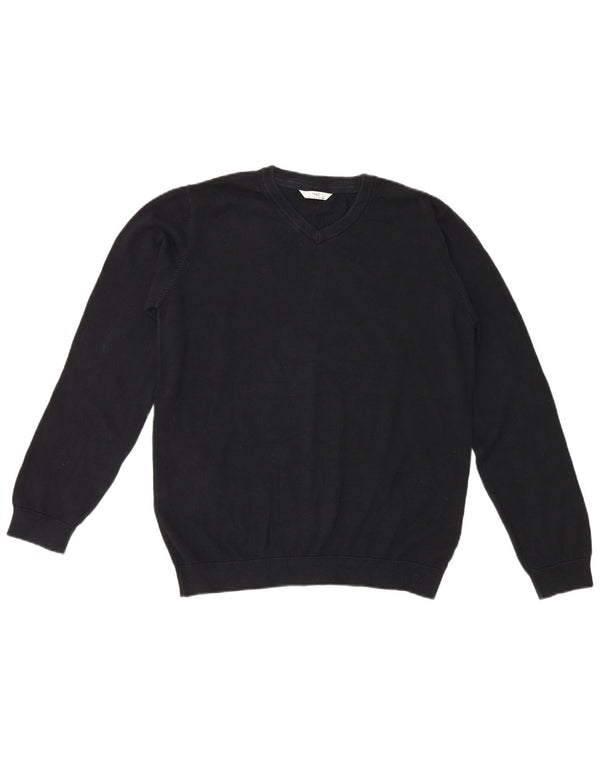Marks & Spencer Boys V-hals sweater 15-16 år Sort bomuld