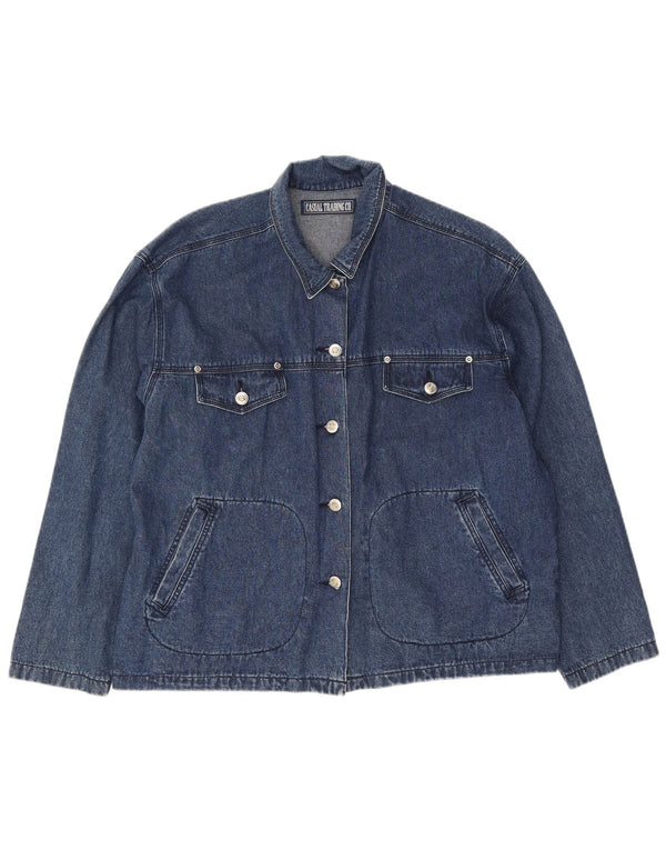 St. Bernard Womens Oversized Denim Jacket UK 14 /16 Large Blue Cotton