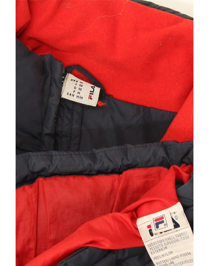 Fila Chaqueta acolchada gráfica para hombre UK 38 Medium Azul marino Nylon