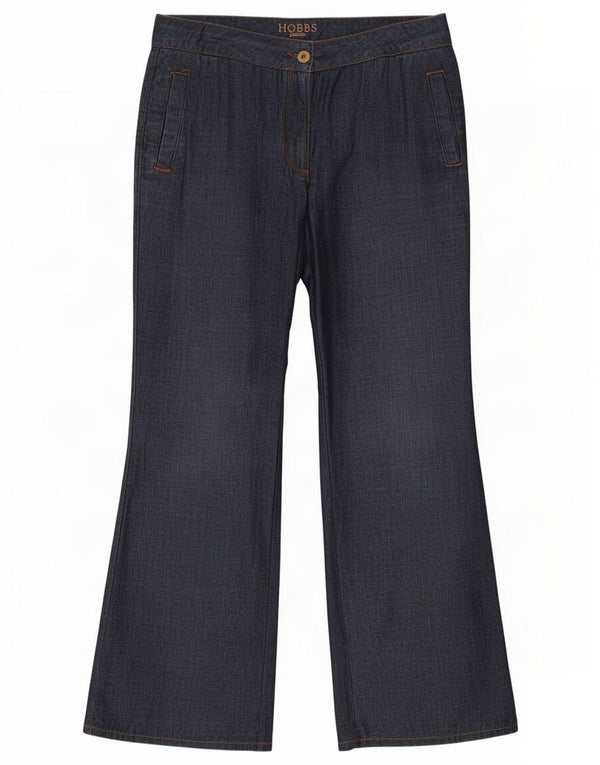 Spodnie damskie Hobbs Bootcut Chino UK 10 Small W28 L28 Granatowa bawełna