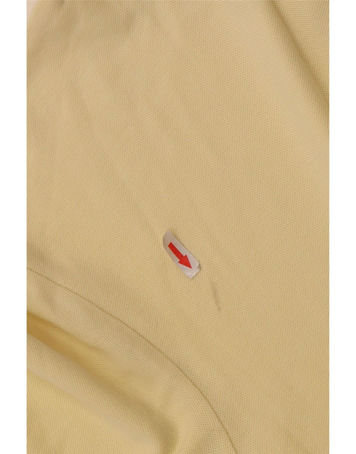 Fila Mens Long Sleeve Polo Shirt IT 50 Medium Yellow Cotton